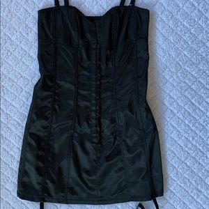 Dreamgirl black corset satin like dress